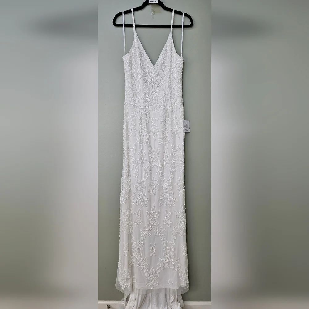 Lulus Everlasting Passion White Sequin Beaded Backless Maxi Wedding Dress - Picture 10 of 16